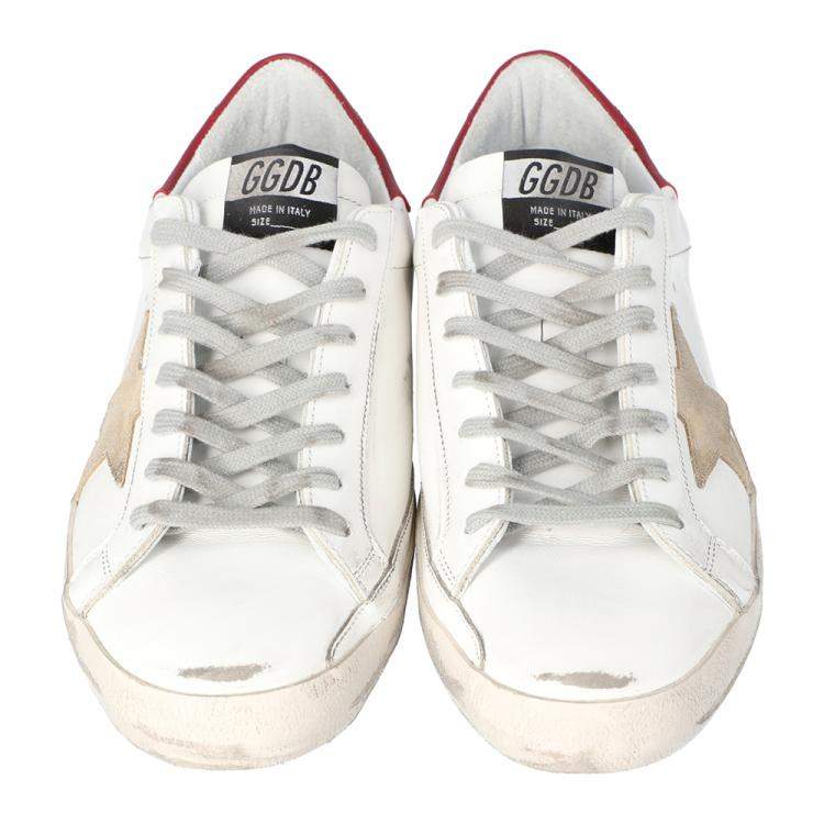 Pre Owned Golden Goose White Superstar Classic Sneakers Size EU 43