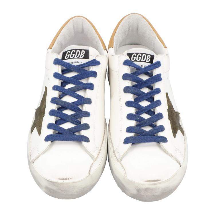 Pre Owned Golden Goose Multicolor Leather Superstar Sneakers EU 44