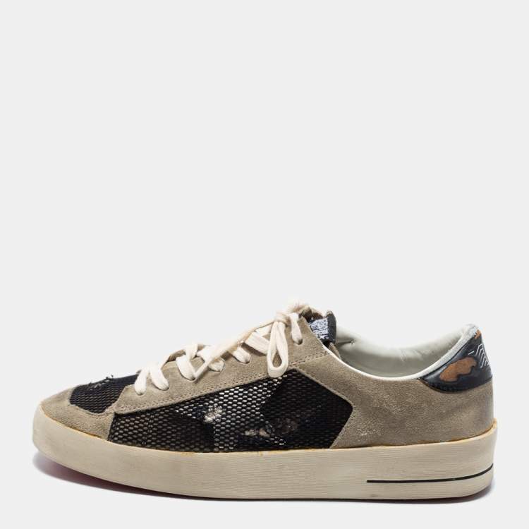 Golden Goose Grey/Black Suede and Leather Stardan Sneakers Size 42 ...