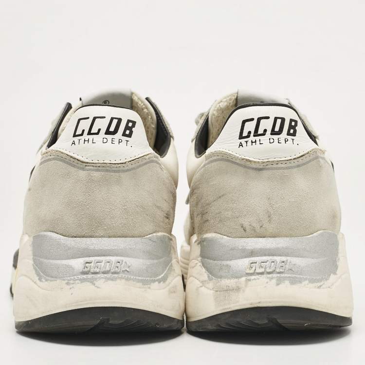 Pre Owned Golden Goose Grey Leather and Suede Low Top Sneakers Size 41