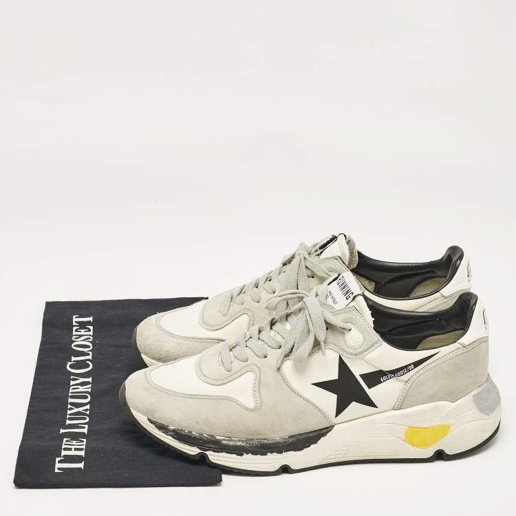 Pre Owned Golden Goose Grey Leather and Suede Low Top Sneakers Size 41
