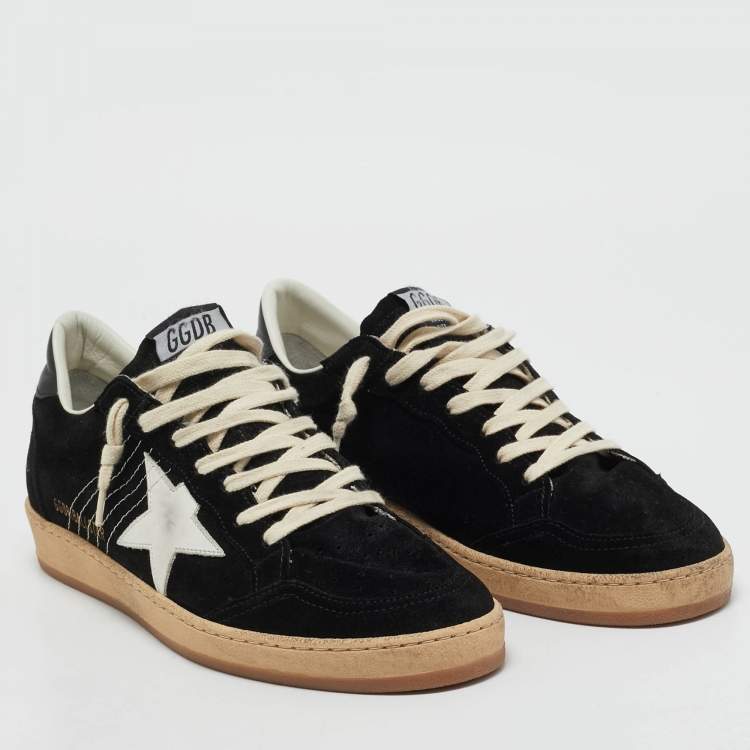 مملوكة مسبقًا Golden Goose Black Suede and Mesh Stardan Low Top Sneakers Size 43