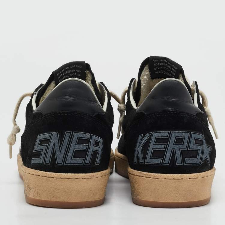 مملوكة مسبقًا Golden Goose Black Suede and Mesh Stardan Low Top Sneakers Size 43