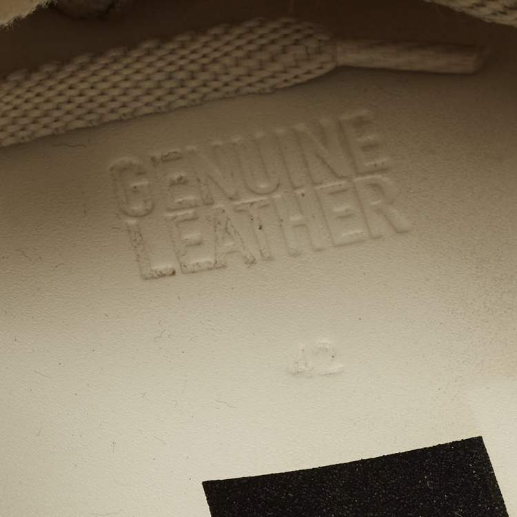 Pre Owned Golden Goose White Leather Stardan Lace Up Sneakers Size 42