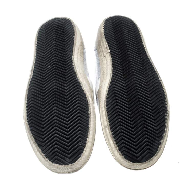 Pre Owned Golden Goose Grey Slip On Sneakers Size 43