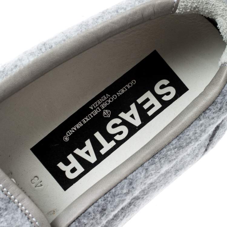 Pre Owned Golden Goose Grey Slip On Sneakers Size 43