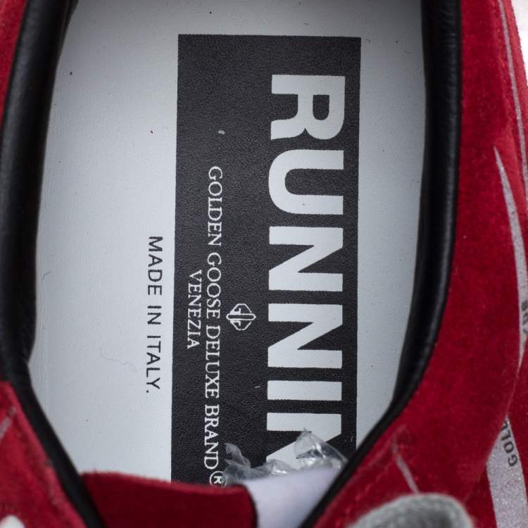 Pre Owned Golden Goose Red Suede Running Sneakers Size 41