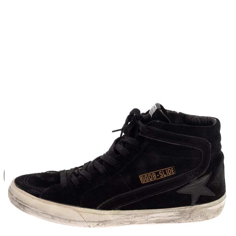black suede golden goose sneakers