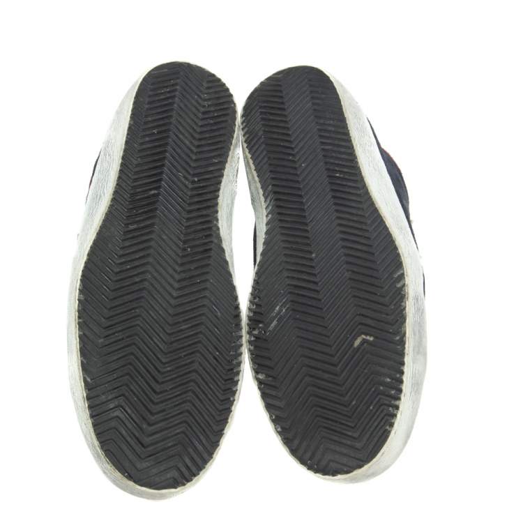 مملوكة مسبقًا Golden Goose Black/Orange Leather  Superstar Sneakers Size 43