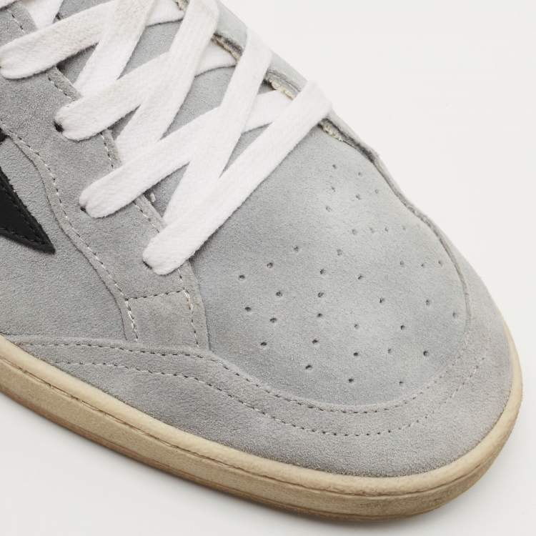 Pre Owned Golden Goose Grey Suede Superstar Low Top Sneakers Size 44