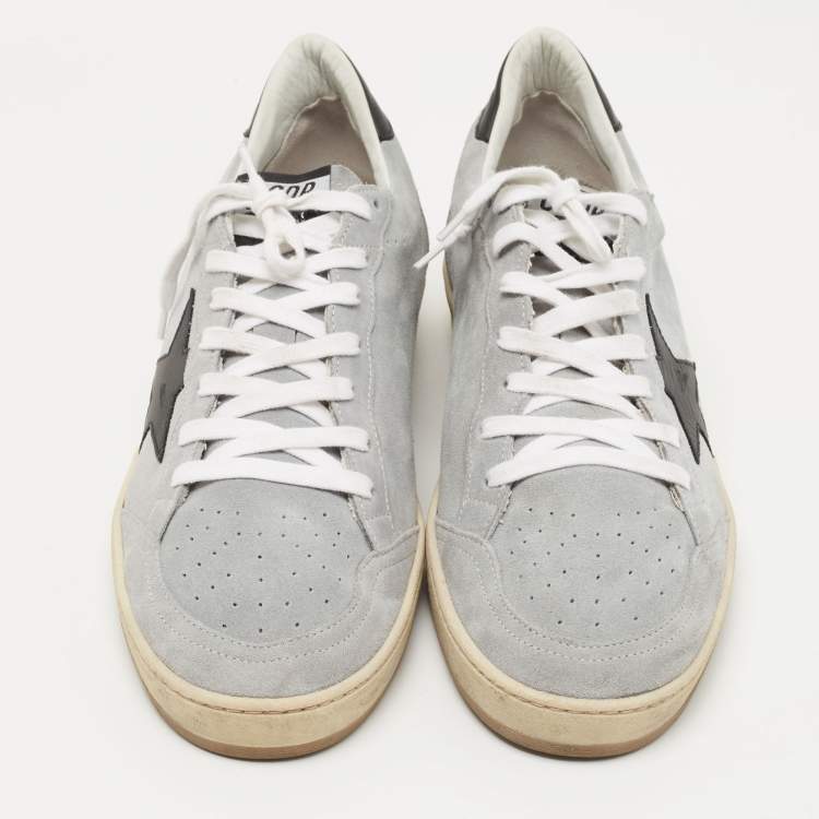 Pre Owned Golden Goose Grey Suede Superstar Low Top Sneakers Size 44