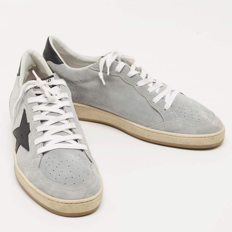 Pre Owned Golden Goose Grey Suede Superstar Low Top Sneakers Size 44
