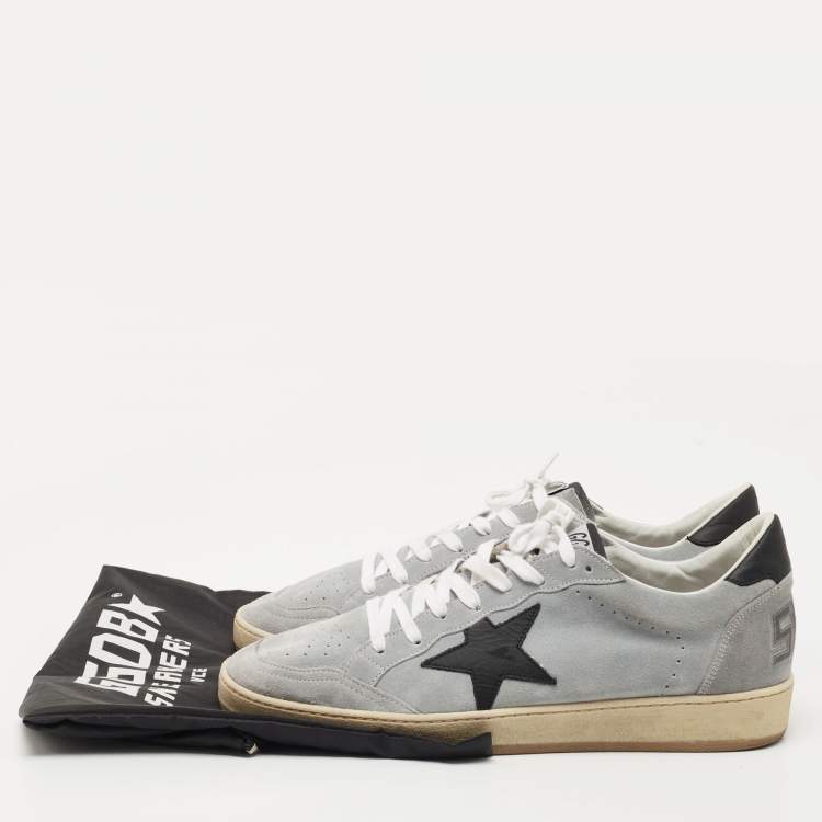 Pre Owned Golden Goose Grey Suede Superstar Low Top Sneakers Size 44