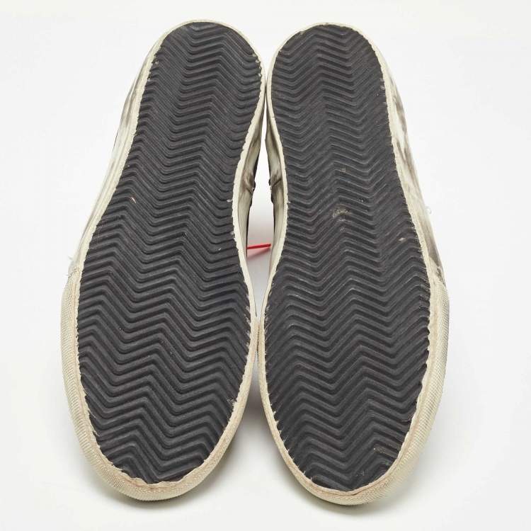 Pre Owned Golden Goose Multicolor Canvas Francy Hight  Sneakers Size 44