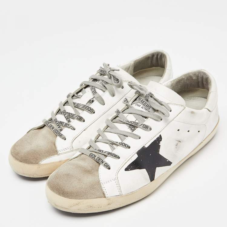 スニーカー Golden Goose Sneakers Super Star White Grey Golden Goose White/Grey Suede and Leather Superstar Sneakers