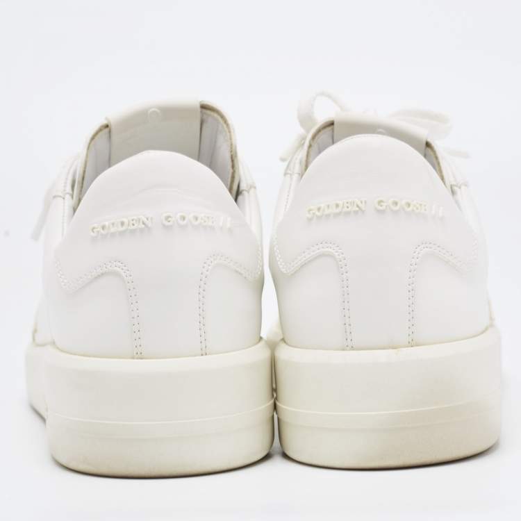 مملوكة مسبقًا Golden Goose White Leather Super Star Low Top Sneakers Size 41