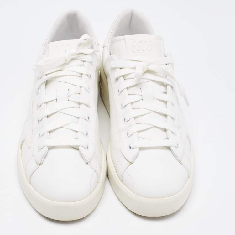 مملوكة مسبقًا Golden Goose White Leather Super Star Low Top Sneakers Size 41