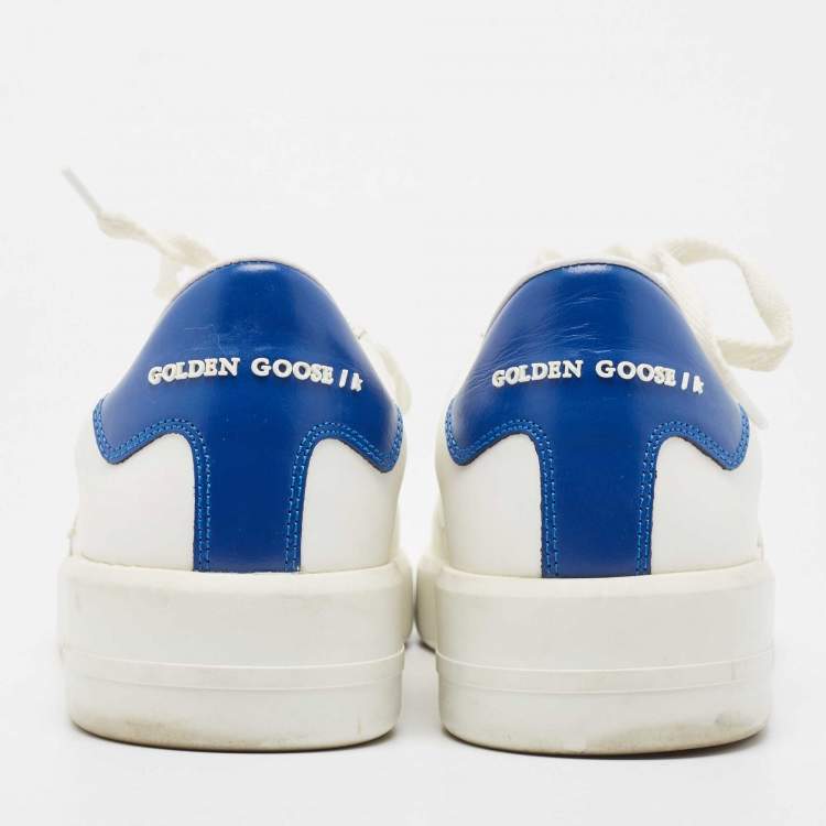 Pre Owned Golden Goose White Leather Supper Star Low Top Sneakers Size 41