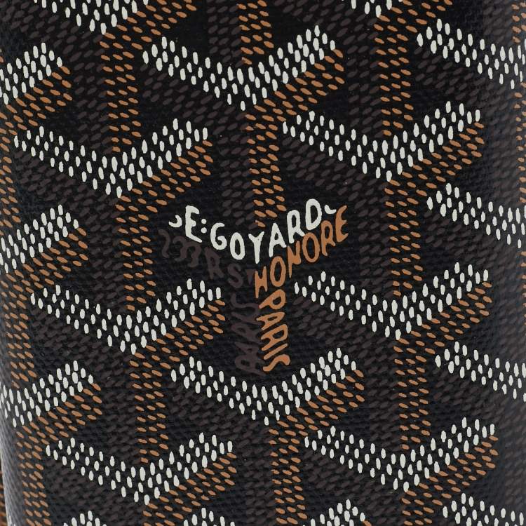 Pre Owned Goyard Brown Goyardine Coated Canvas and Leather Churchill 3 Cigar Case