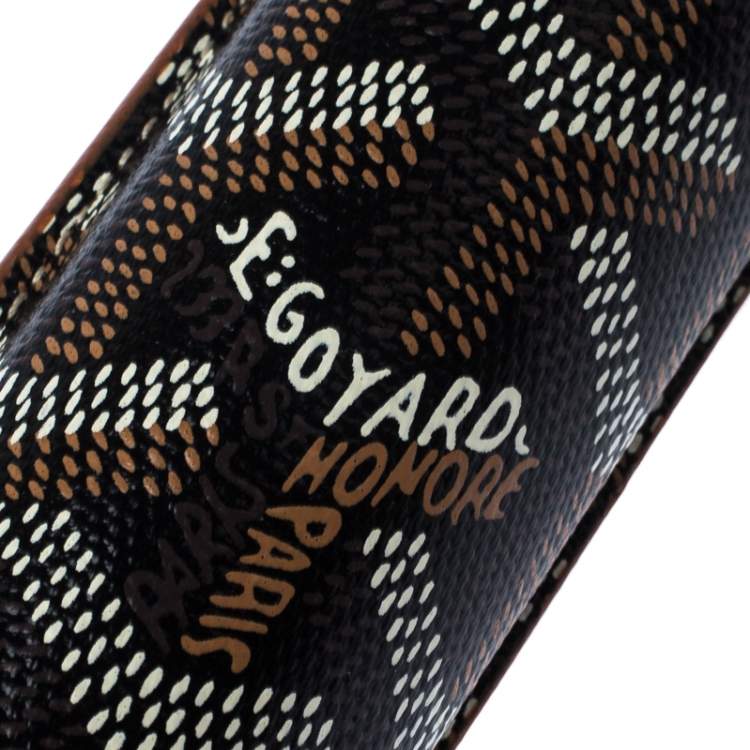 Pre Owned Goyard Brown Goyardine Coated Cigarrete Churchill Case