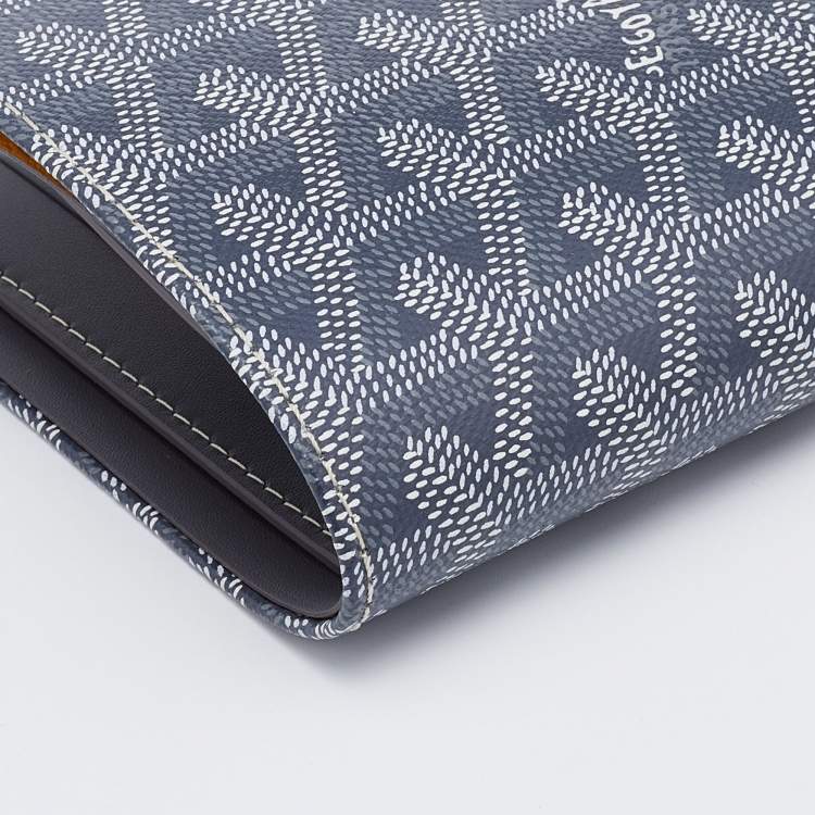Pre Owned Goyard Grey Goyardine Coated Canvas Grenelle Passport Holder