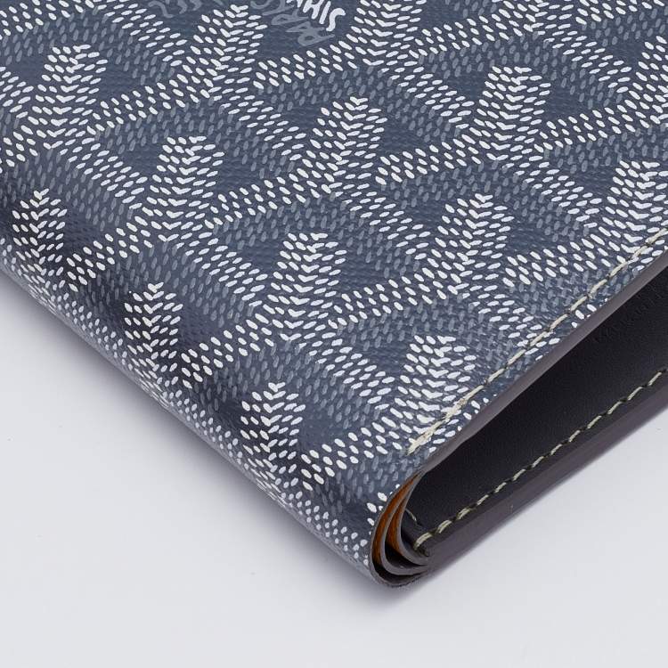 Pre Owned Goyard Grey Goyardine Coated Canvas Grenelle Passport Holder