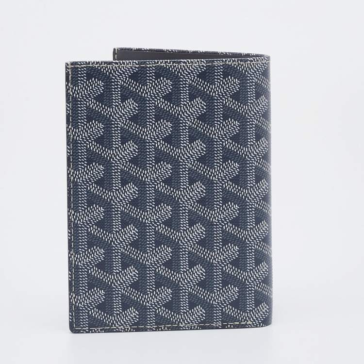 Pre Owned Goyard Grey Goyardine Coated Canvas Grenelle Passport Holder