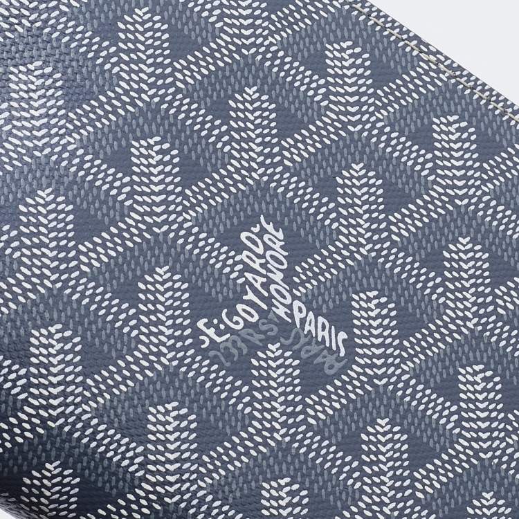 Pre Owned Goyard Grey Goyardine Coated Canvas Grenelle Passport Holder