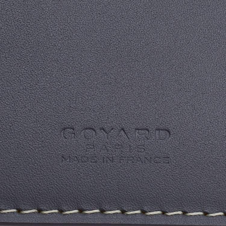 Pre Owned Goyard Grey Goyardine Coated Canvas Grenelle Passport Holder