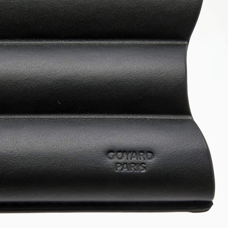 Pre Owned Goyard Black Goyardine Coated Canvas and Leather Churchill 3 Cigar Case