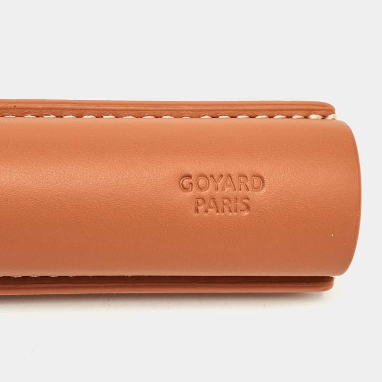Pre Owned Goyard Brown Goyardine Coated Canvas and Leather Churchill Cigar Case