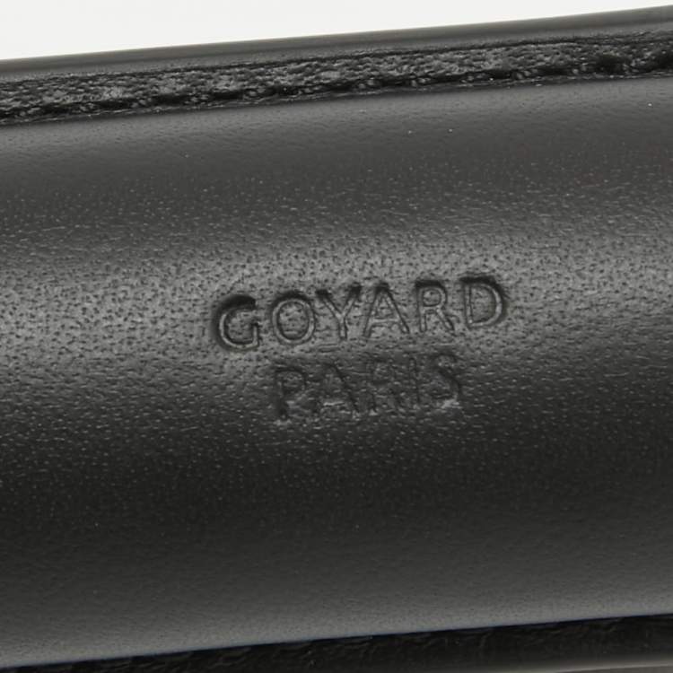 Pre Owned Goyard Black Goyardine Coated Canvas and Leather Churchill Cigar Case