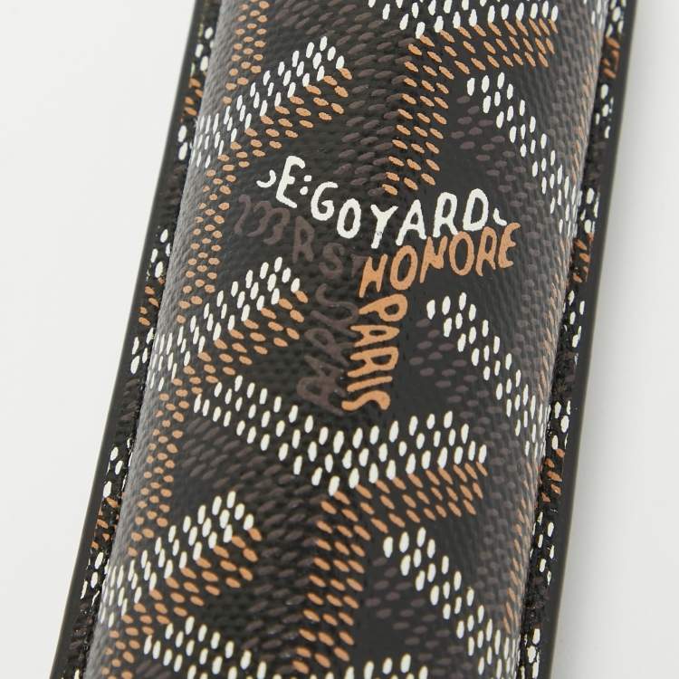 Pre Owned Goyard Black Goyardine Coated Canvas and Leather Churchill Cigar Case