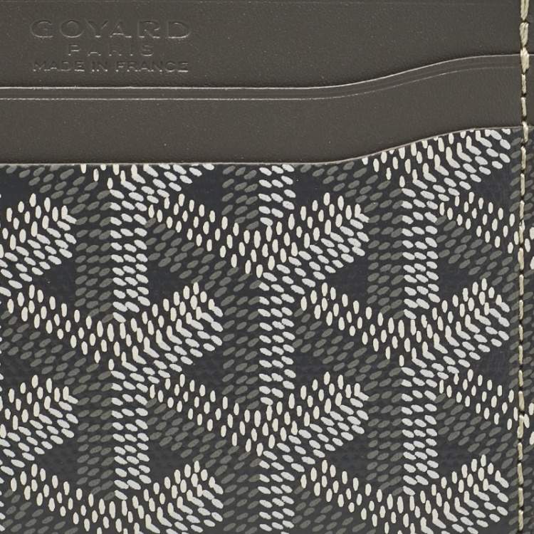 Pre Owned Goyard Grey Goyardine Coated Canvas and Leather Saint Sulpice Card Holder