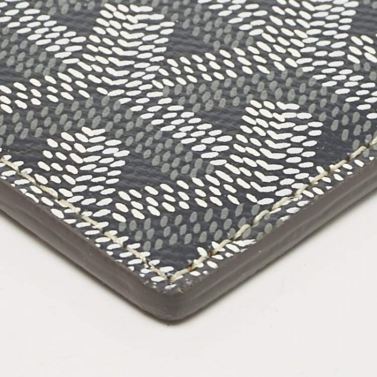 Pre Owned Goyard Grey Goyardine Coated Canvas and Leather Saint Sulpice Card Holder