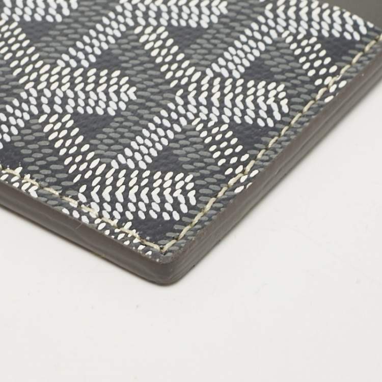 Pre Owned Goyard Grey Goyardine Coated Canvas and Leather Saint Sulpice Card Holder