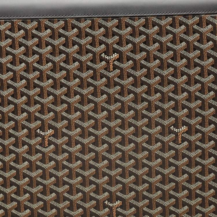 Pre Owned Goyard Black Goyardine Coated Canvas Satolas GM Rolling Suitcase