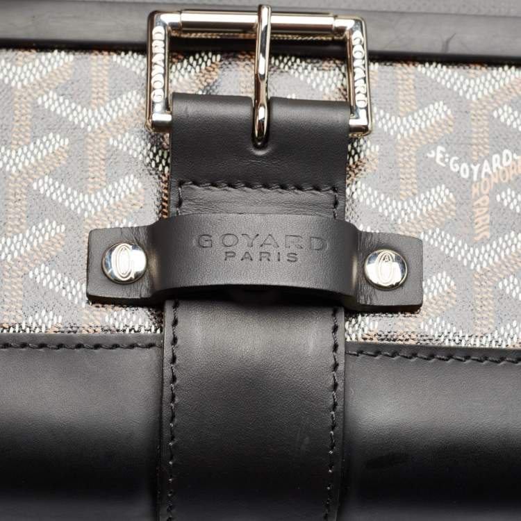 Pre Owned Goyard Black Goyardine Coated Canvas Satolas GM Rolling Suitcase
