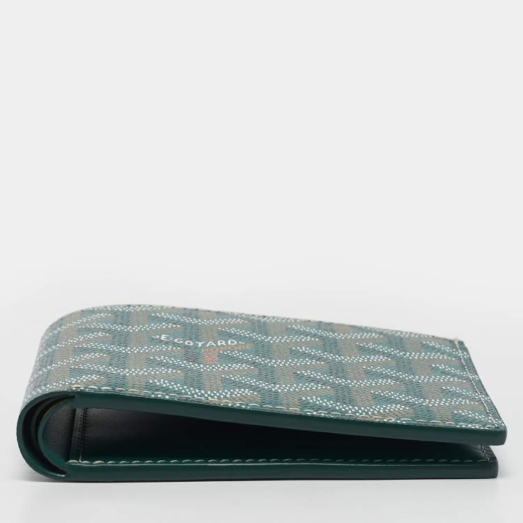 Pre Owned Goyard Green Goyardine Coated Canvas Victoire Bifold Wallet