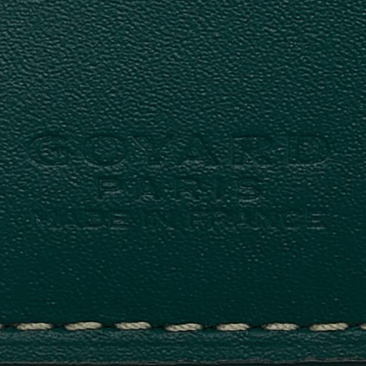 Pre Owned Goyard Green Goyardine Coated Canvas Victoire Bifold Wallet