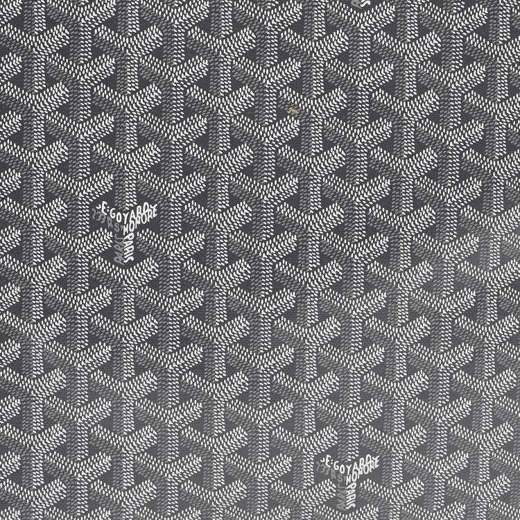 Pre Owned Goyard Grey Goayrdine Coated Canvas and Leather Senat MGM Pouch