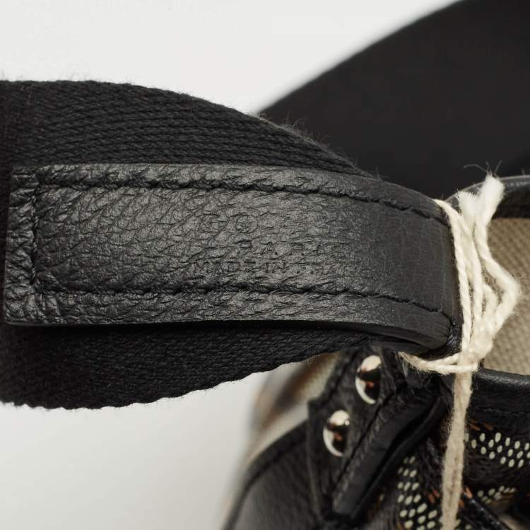 Pre Owned Goyard Black Goyardine Coated Canvas Capetien Messenger MM Bag