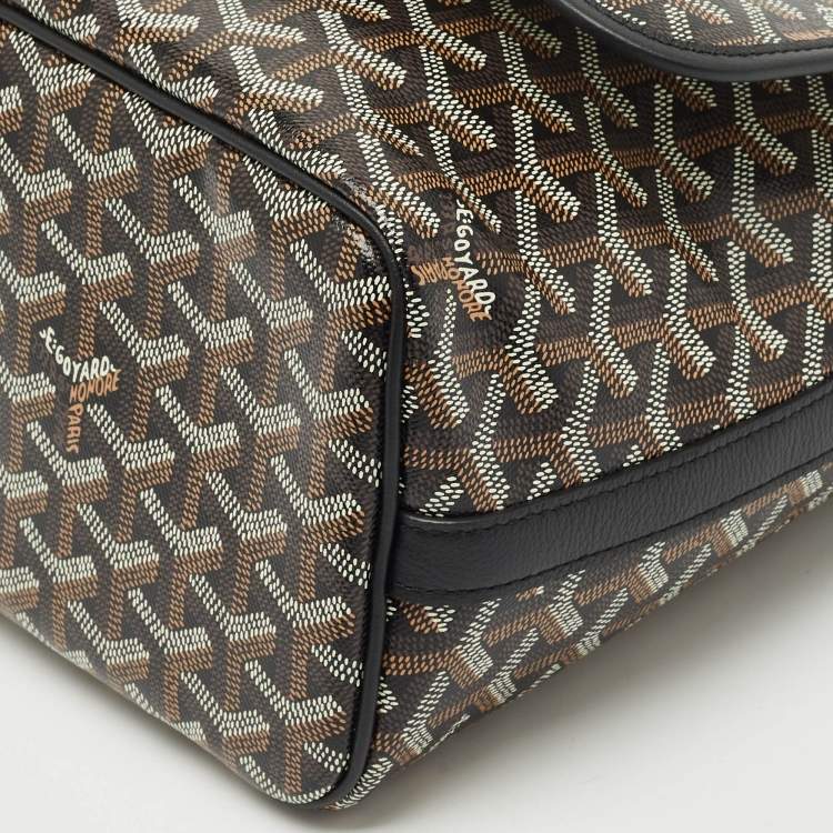 Pre Owned Goyard Black Goyardine Coated Canvas Capetien Messenger MM Bag