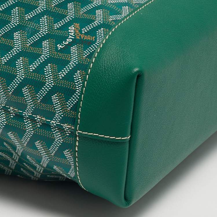 Pre Owned Goyard Cisalpin Green Goyardine Coated Canvas and Leather Document Case