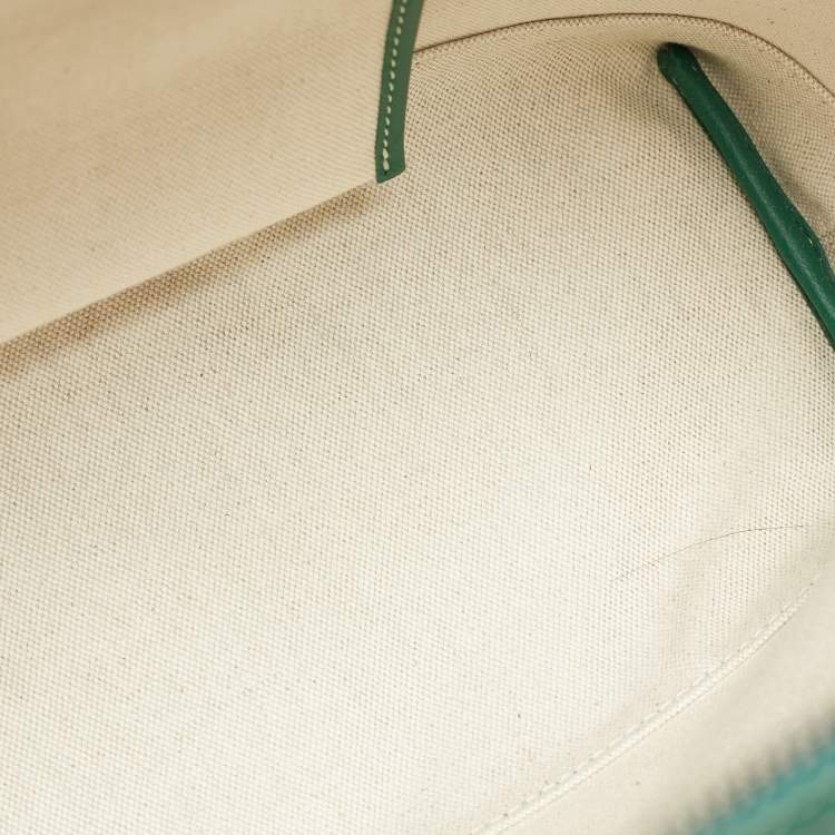 Pre Owned Goyard Cisalpin Green Goyardine Coated Canvas and Leather Document Case