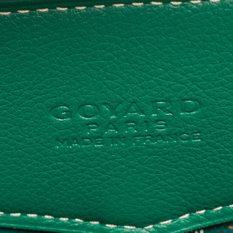 Pre Owned Goyard Cisalpin Green Goyardine Coated Canvas and Leather Document Case