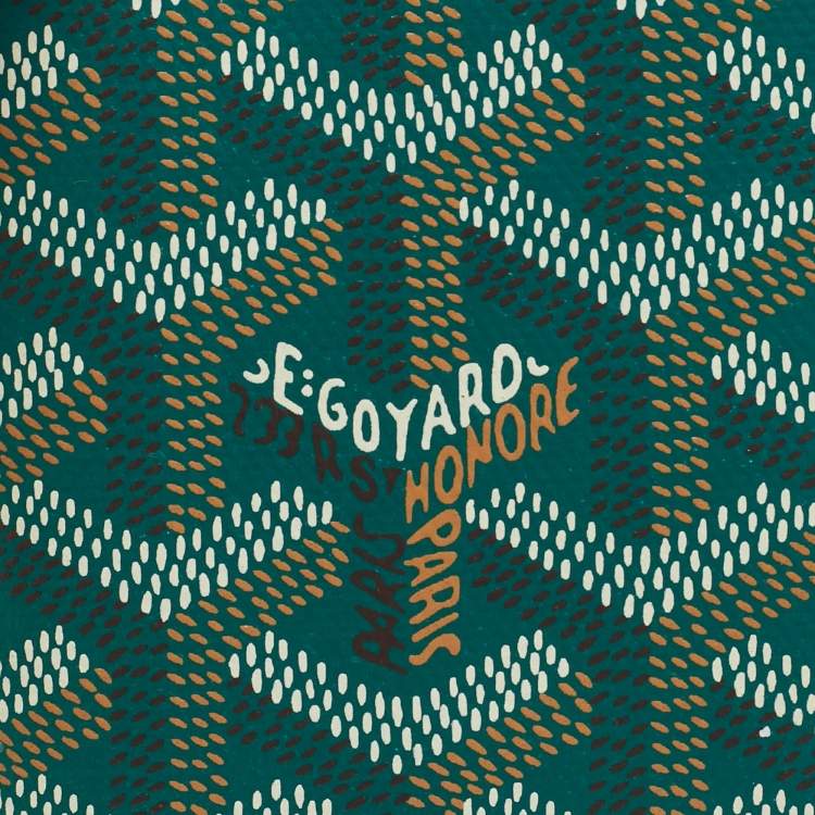 Pre Owned حامل بطاقات جويارد سانت بيير أخضر كانفاس مقوى جوياردين