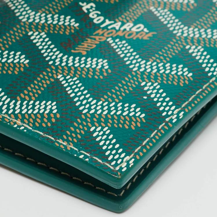 Pre Owned حامل بطاقات جويارد سانت بيير أخضر كانفاس مقوى جوياردين