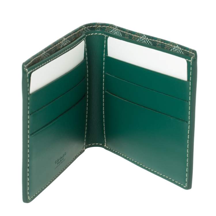 New Goyard Green Goyardine 2023 Saint Sulpice Card Case Holder