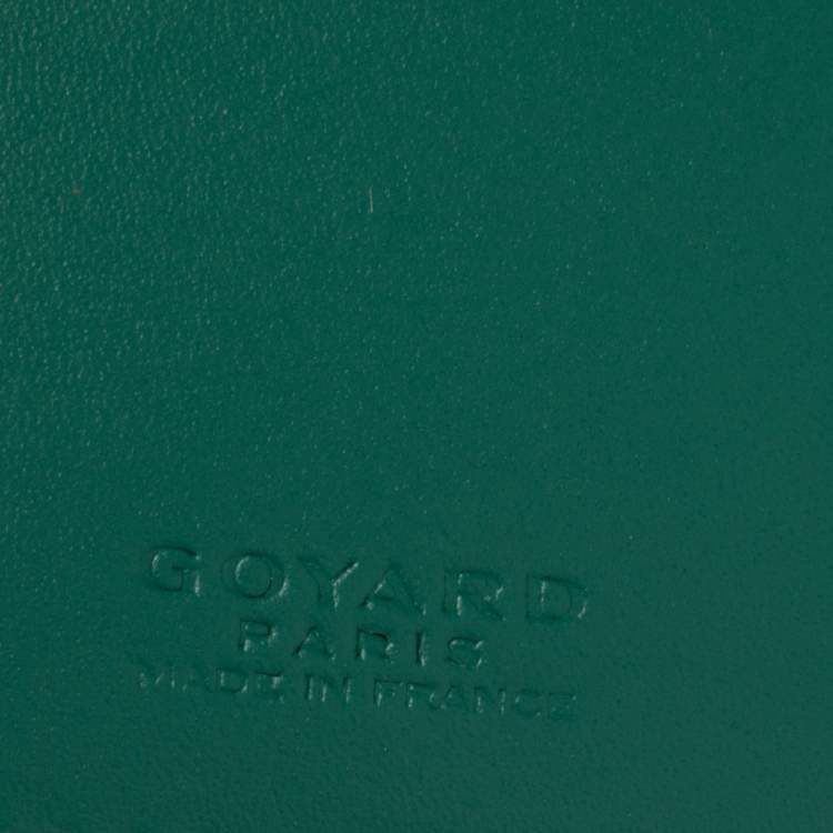 Pre Owned Goyard Green Goyardine Coated Canvas Bifold Wallet